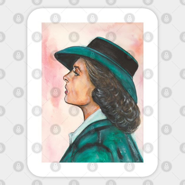 Ingrid Bergman Sticker by Svetlana Pelin